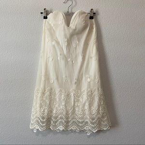 Strapless lace dress